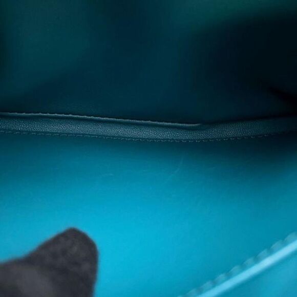 Pre Loved dior Caro Chain Clutch Women Blue Crossbody Bags - Picture 7 of 8